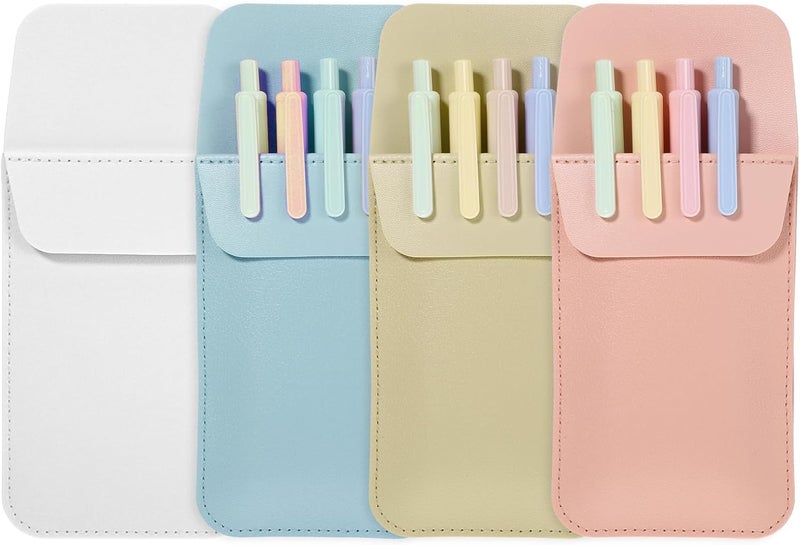 Elegaperma 4pcs Pocket Pen Holder, Pen Pocket Holder Handcrafted from Soft Faux Leather, Pocket Protectors Storage Organized, for Shirts, Pants, Lab Coats, Nurses Day Gift Hospital - Image 1
